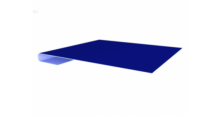 Планка завершающая простая 65мм PE с пленкой 5002 ультрамариново-синий