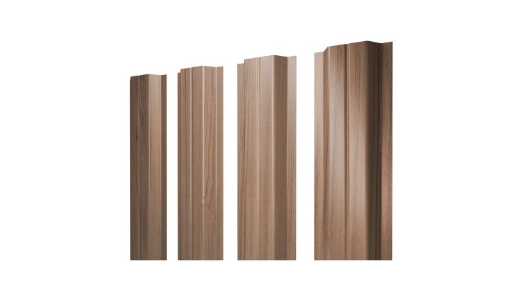 Штакетник П-образный A с прямым резом 0,45 Print Elite Honey Wood TwinColor