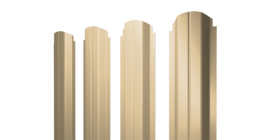 Штакетник П-образный А фигурный 0,4 PE RAL 1014 слоновая кость