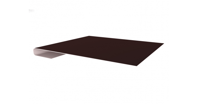 Планка завершающая простая 65мм Стальной бархат RAL 8017 шоколад