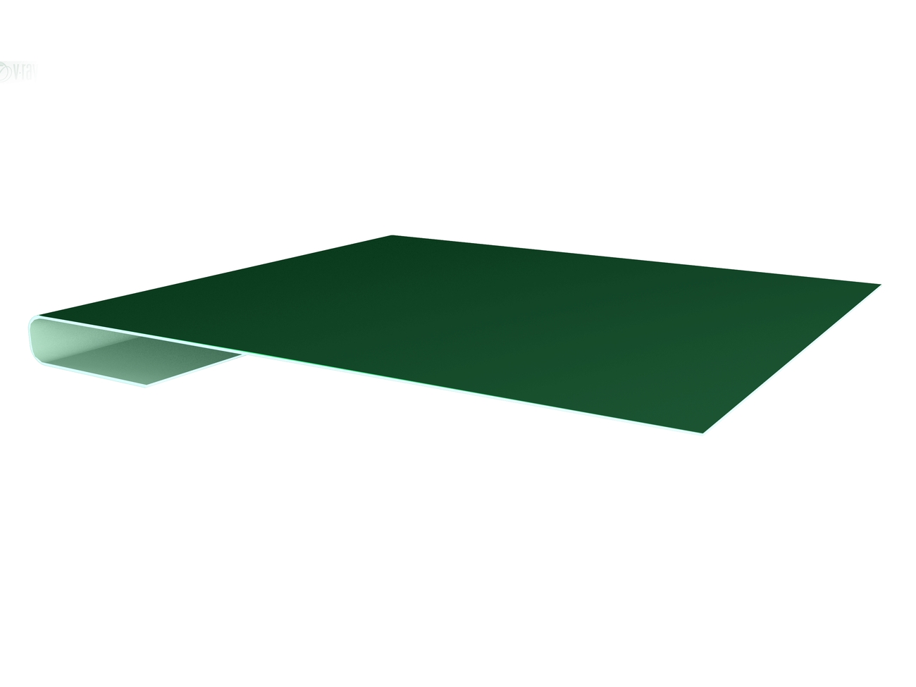 Планка завершающая простая 65мм Satin с пленкой RAL 6005 зеленый мох