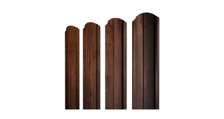Штакетник Полукруглый Slim фигурный 0,4 Print Premium Cherry Wood Fresh TwinColor