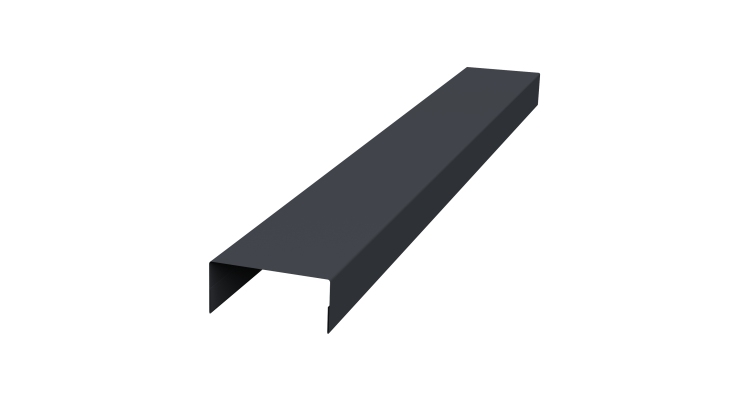 Крышка 45х20 жалюзи Texas 0,5 Satin RAL 7024 мокрый асфальт (2м)