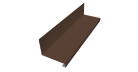 Планка примыкание нижнее к трубе фальц Grand Line 0,5 Drap TX RAL 8017 шоколад (3м)