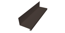 Планка примыкание нижнее к трубе для Кликфальц Pro Grand Line 0,5 Satin с пленкой RR 32 темно-коричневый (3м)