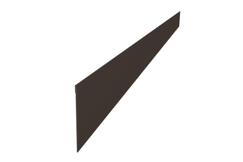 Ламель забора жалюзи Palermo стартовая/финишная для калиток и ворот 0,5 Drap TX RR 32 темно-коричневый