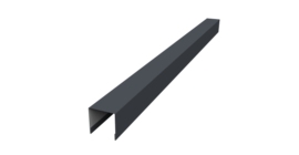 Планка вертикальная лицевая для забора жалюзи Palermo 0,5 PurPro Matt 275 RAL 7024 мокрый асфальт (1,8м)