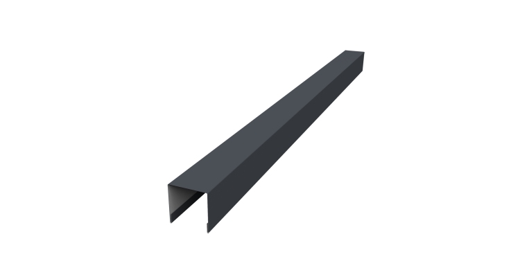 Планка вертикальная лицевая для забора жалюзи Palermo 0,5 Drap TX RAL 7024 мокрый асфальт (1,8м)