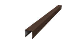 Планка вертикальная лицевая для забора жалюзи Palermo 0,5 Drap RAL 8017 шоколад (2,5м)