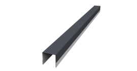 Планка вертикальная обратная для забора жалюзи Palermo 0,45 Drap RAL 7024 мокрый асфальт (2,5м)