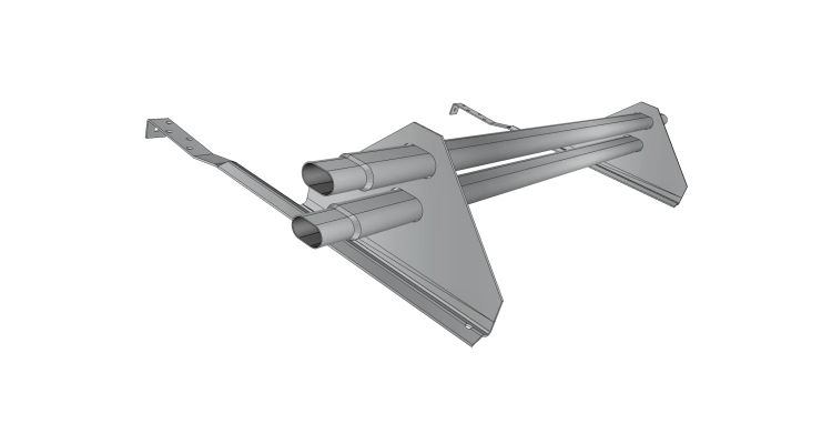 Снегозадержатель трубчатый для натуральной черепицы Стандарт RAL 7004 1м (профиль до 50мм)